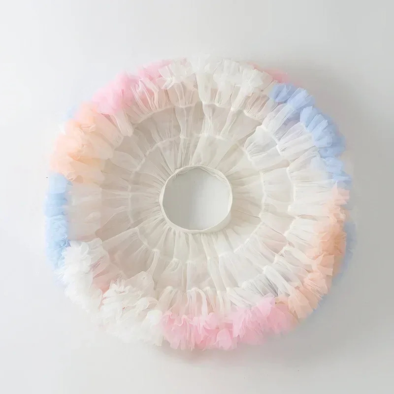 Lush Small Baby Girls Tutu Skirt for Kids Children Puffy Tulle Skirts for Girl born Party Princess Girl Clothes 1-15 Yrs B023 240329