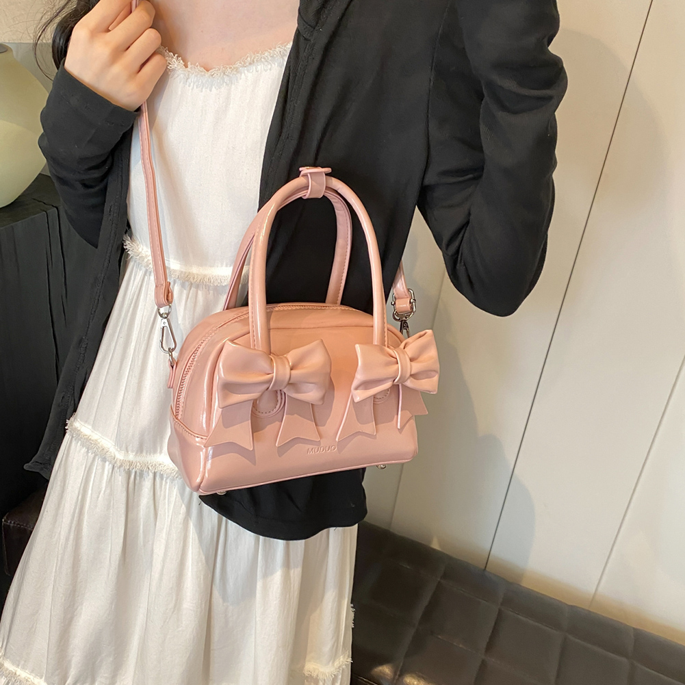Fashion Women's Clutch Purse Handbags Summer Pink Bowknot Female Tote Bags Sweet Girl's Small Square Shoulder Messenger Bag