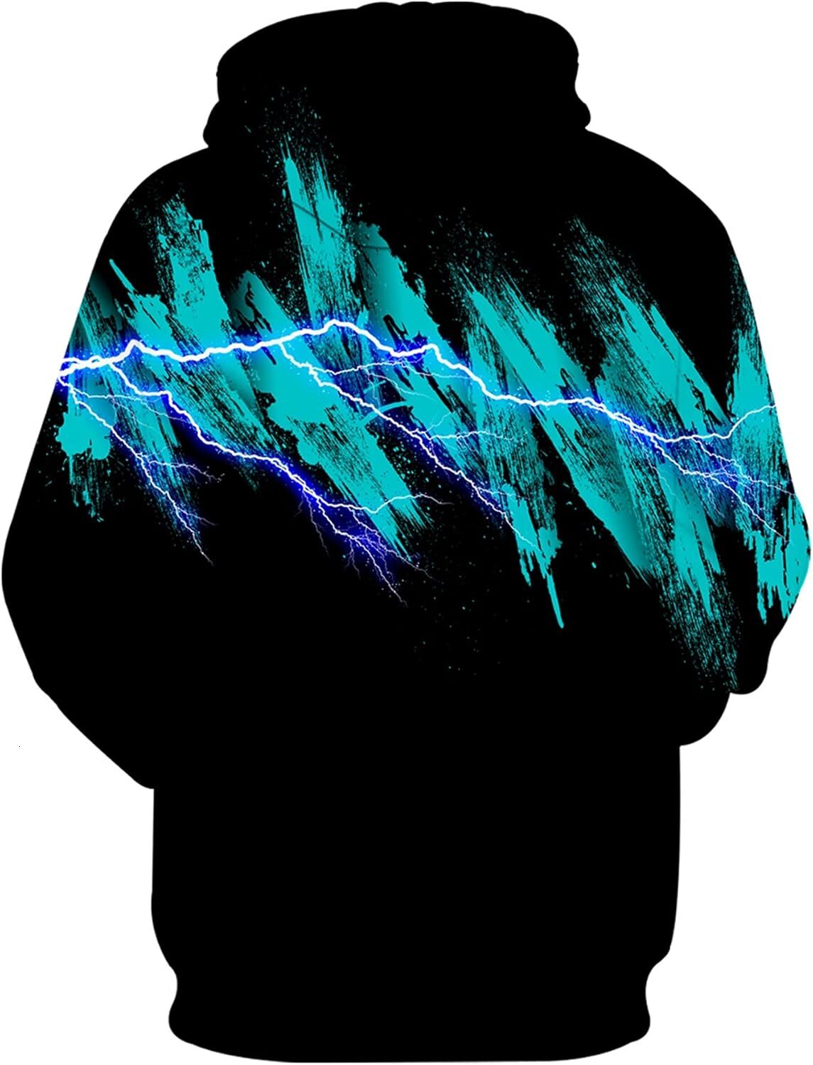 Hoodie for Mens Womens Unisex 3D Novelty Hoodies for Men Women Graphic Pullover Hooded Sweatshirt with Pockets Graphic Handsome black and blue pattern