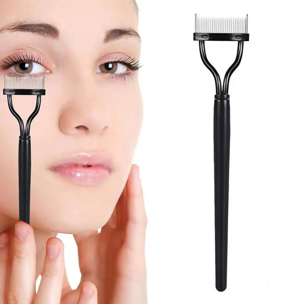 1-10 eyelash curler beauty makeup eyelash separator foldable metal eyelash brush comb eyelash curler beauty makeup tool 241107