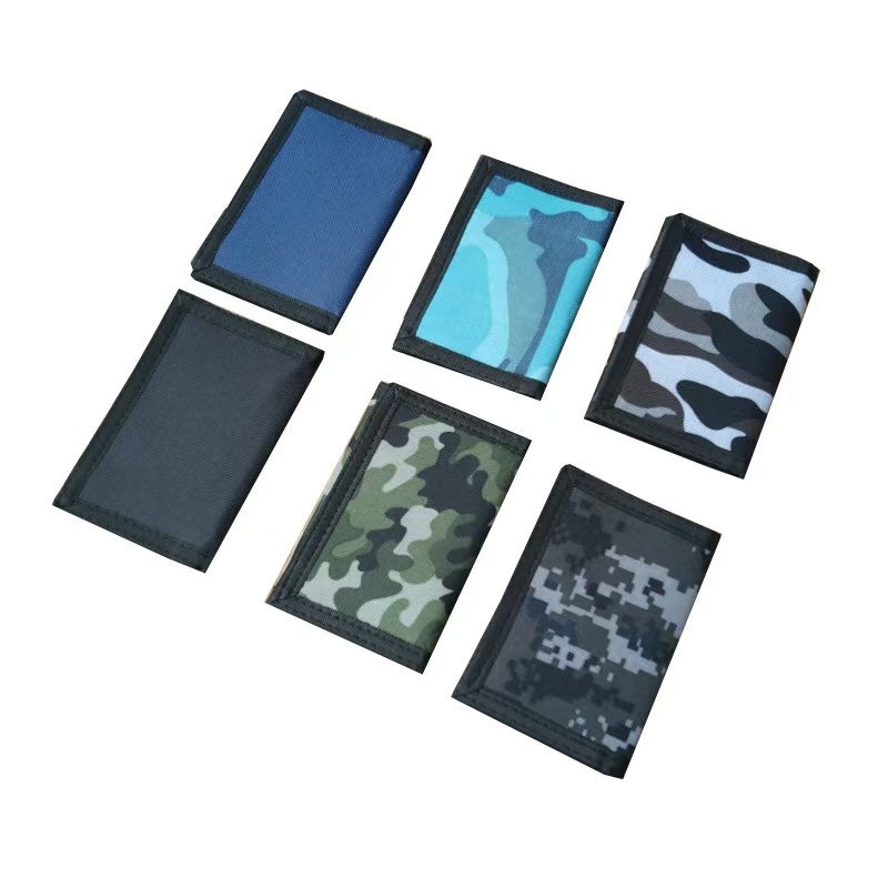 New Men's Designer Camouflage Fabric Foldable Polyester Wallet Card Bag