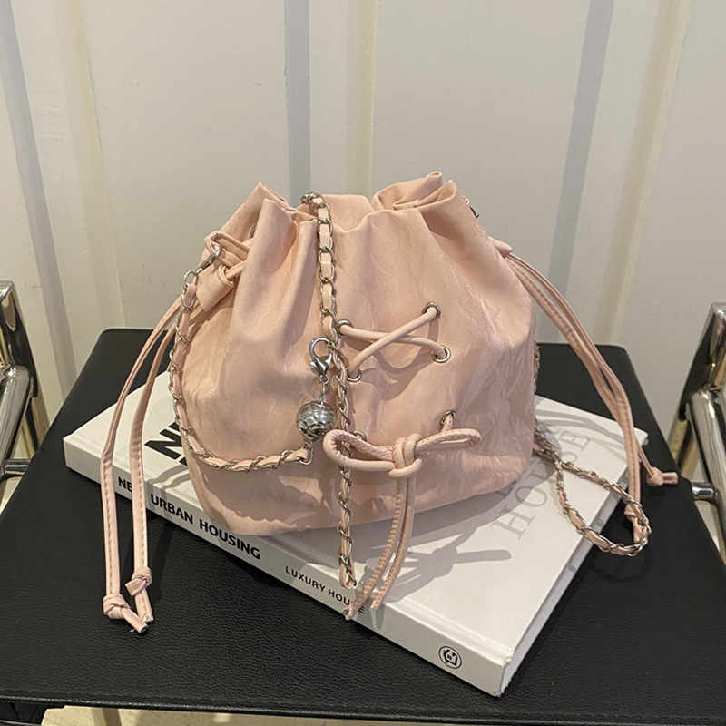 New Fashionable Drawstring Bucket Versatile Crossbody Chain Underarm Women's Bag