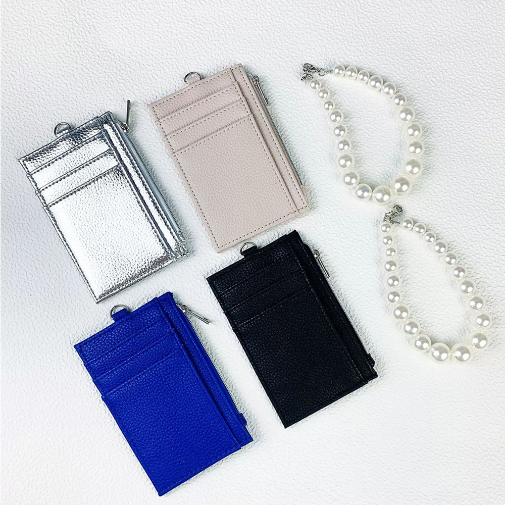 Coin Purse Wallet Pouch Card Clip Card Bag 2-in-1 Large Capacity Multiple Card Slots Multi-layer With Handle