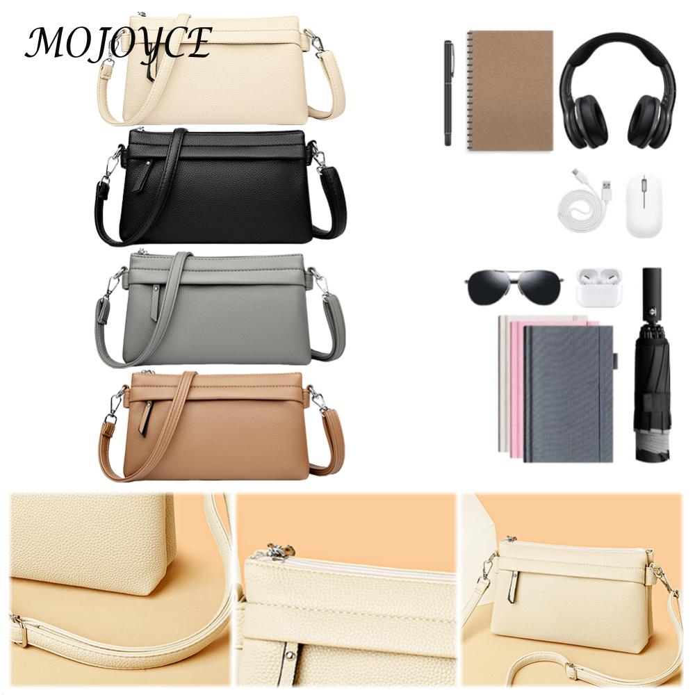 Crossbody Bag for Women Multi Compartment Shoulder Bag PU Leather Wristlet Clutch Handbag for Work Travel