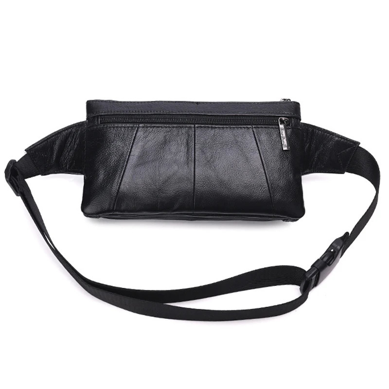 Men Waist Fanny Pack Belt Hip Bag Purse Genuine Leather Travel Fashion Real Cowhide Male Shoulder Sling Chest Cross body 240408