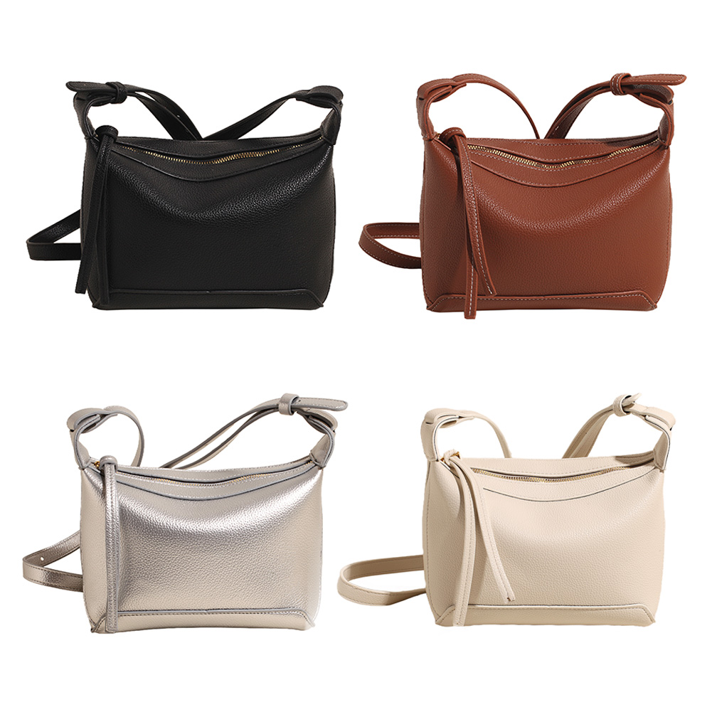 Adjustable Strap PU Leather Crossbody Bag Women Shoulder Bag Solid Satchel Purse Clutch Purse for Work Travel Shopping