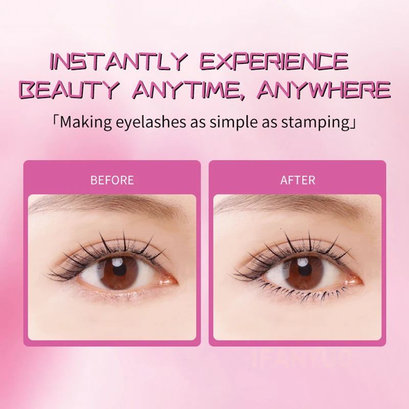 Lower eyelash print European cat eye makeup Natural false eyelash line stamping auxiliary tool One time stamping silicone eyeliner seal 241107