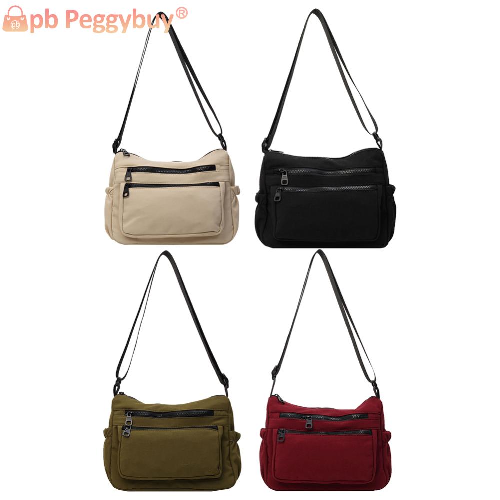Shoulder Bag for Women Multiple Pockets Satchel Purse Nylon Adjustable Strap Messenger Bag Travel Commuting Bag
