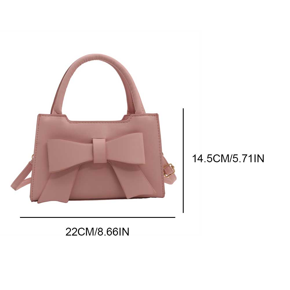 Women PU Bow Fashion Shoulder Bag Large Capacity Designer Small Handbags Adjustable Strap Trendy Satchel Bag Chic Hobo Bag