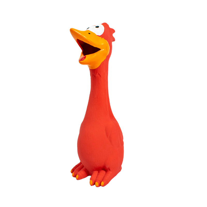 Squeaky Dog Rubber Toys Bite Resistant Dog Latex Chew Chicken Shape Puppy Sound Toy Pet Supplies For Small Medium Large Dog