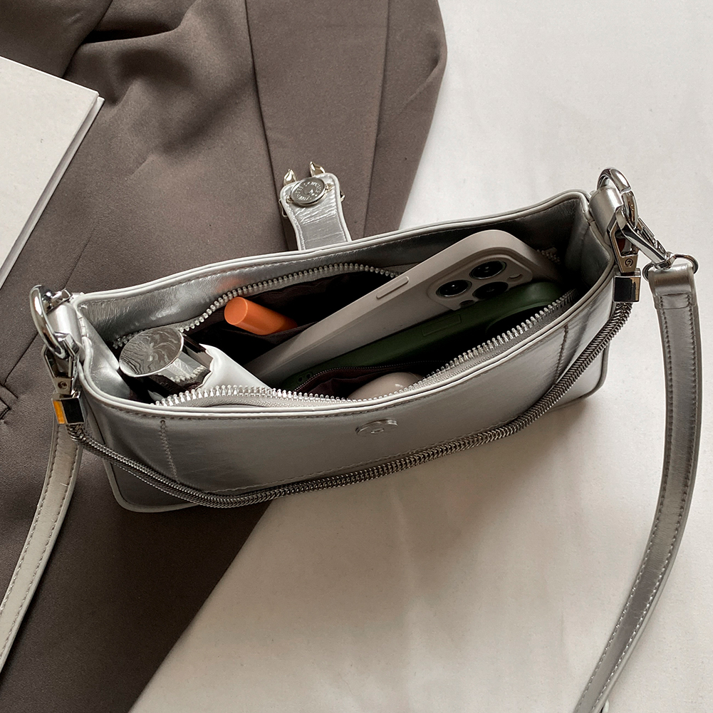 Fashion Bowknot Shoulder Bag PU Leather Crossbody Bag Zipper Closure Purse with Chain for Women Work Shopping Travel