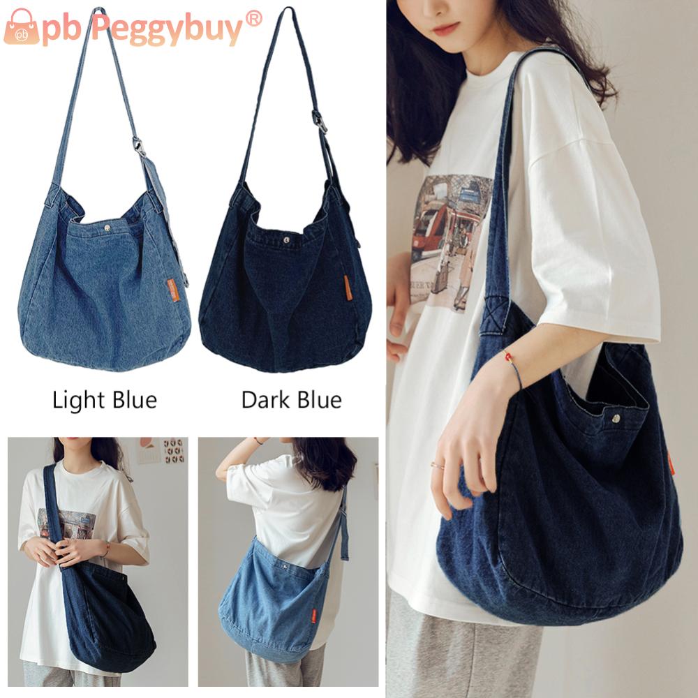 Fashion Crossbody Bags Street Vintage Denim Messenger Pouch Cowboy Crossbody Satchels Large Capacity for Ladies Girl