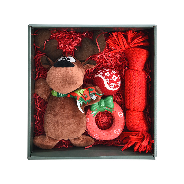Petstar Interactive Durable Pet Puppy Rope Ball Chew Christmas Gift Dog Toy Set