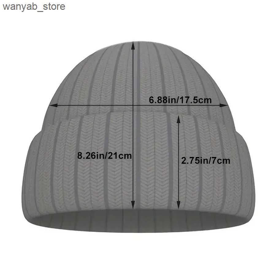 Beanie/Skull Caps 1pc Y2K Beanie Hat - Soft Warm and Stylish Knitted Cap with Elastic Fit for Autumn and Winter - Perfect for Women and Men L240910