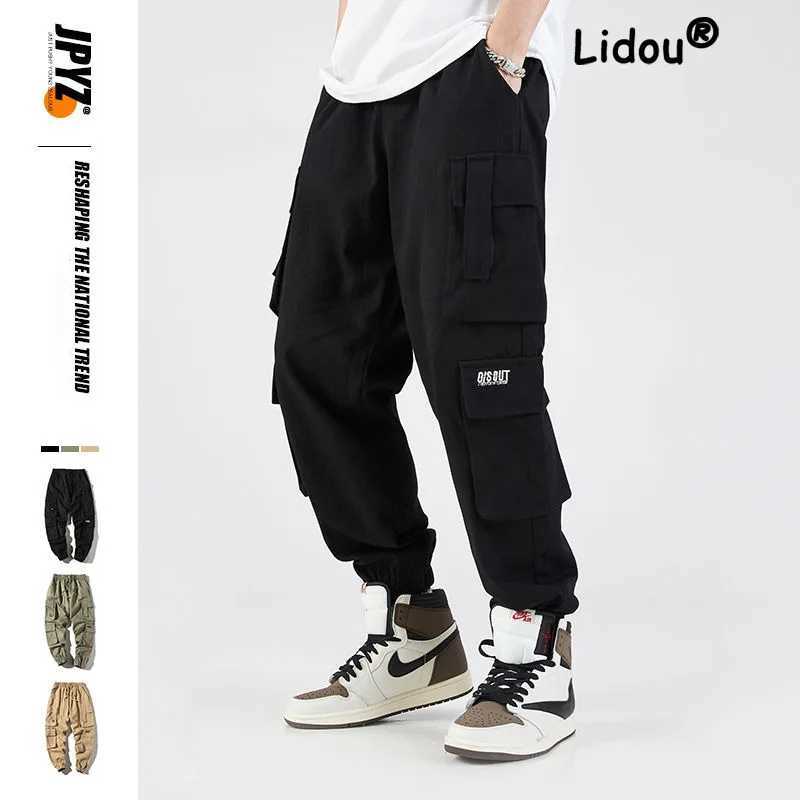 Streetwear Black Mens Harem Joggers Pants Men Cargo Pants 2022 Hip Hop Casual Pockets Sweatpants Male Oversized Fashion Trouser LX241107
