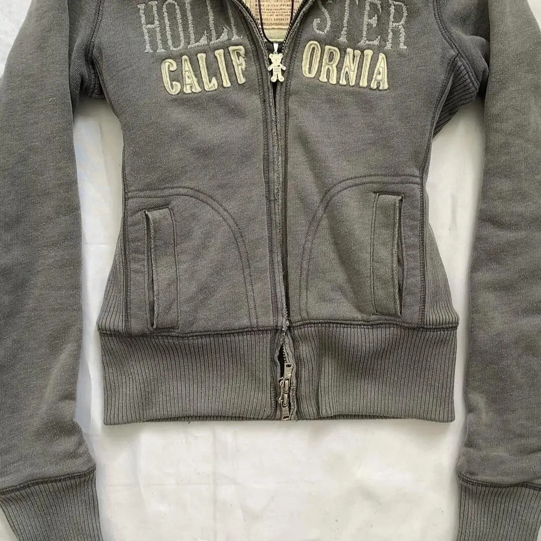 Classic Style Cotton Thickening Hoodies Harajuku Zip Up Sweatshirts for Winter Oversizeds with Fur Collar 241121
