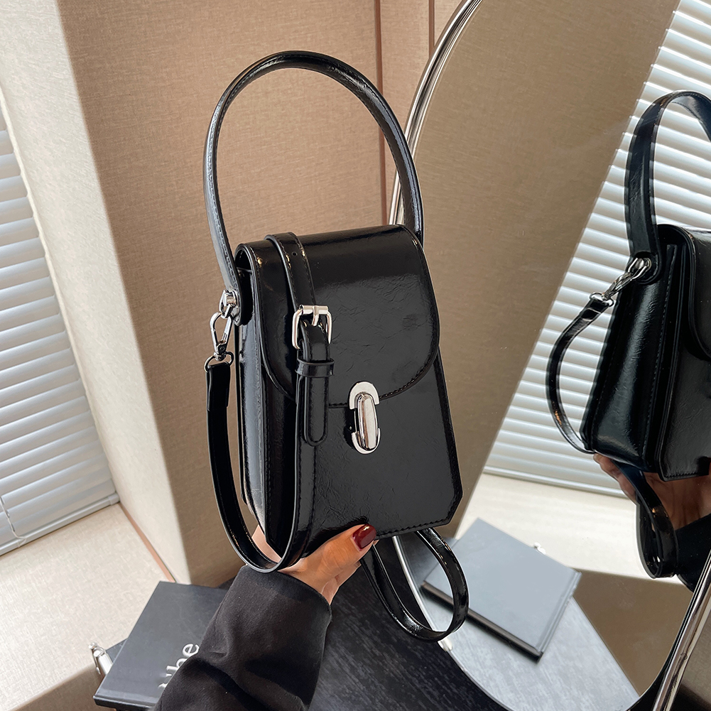 PU Leather Small Crossbody Bag Adjustable Strap for Women Phone Purse Magnetic Closure Wallet Pouch Clutch Purse for Work Travel