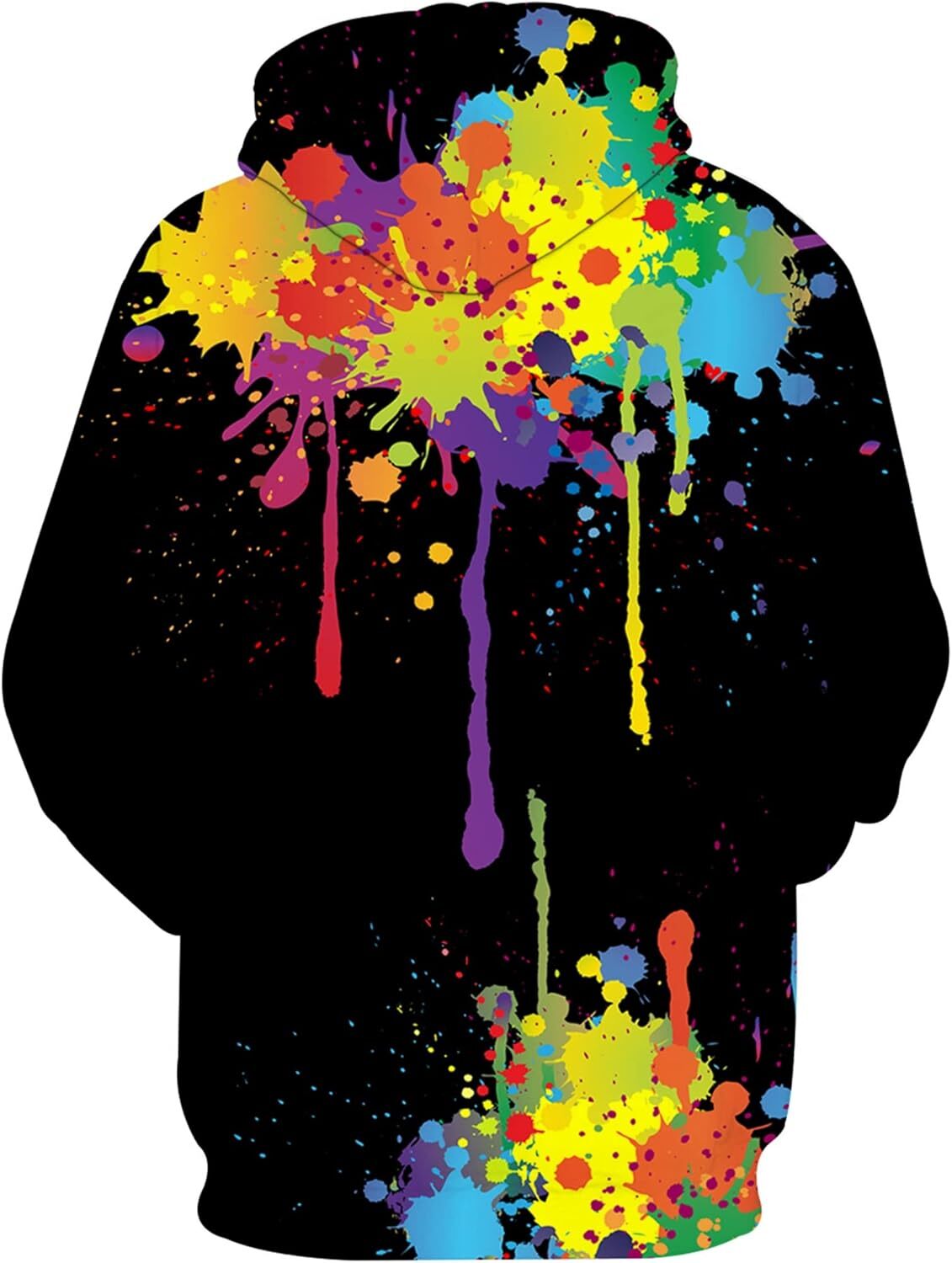 Hoodie for Mens Womens Unisex 3D Printed Hooded Sweatshirt Casual Pullover Hoodie with Big Pockets Graphic Trendy, dreamy, colorful, cute, black