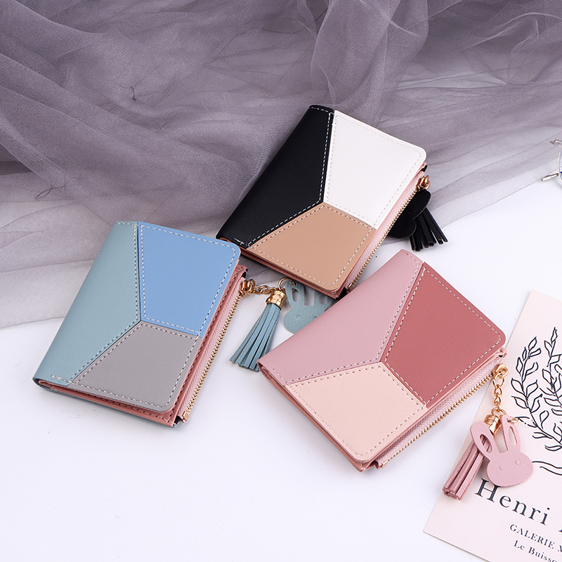 1Pc Short Tassel Wallet Women Fashion Zipper Purse Mini Coin Purse Female Money Pocket Small Card Holder Bag Girl Clutch Bag