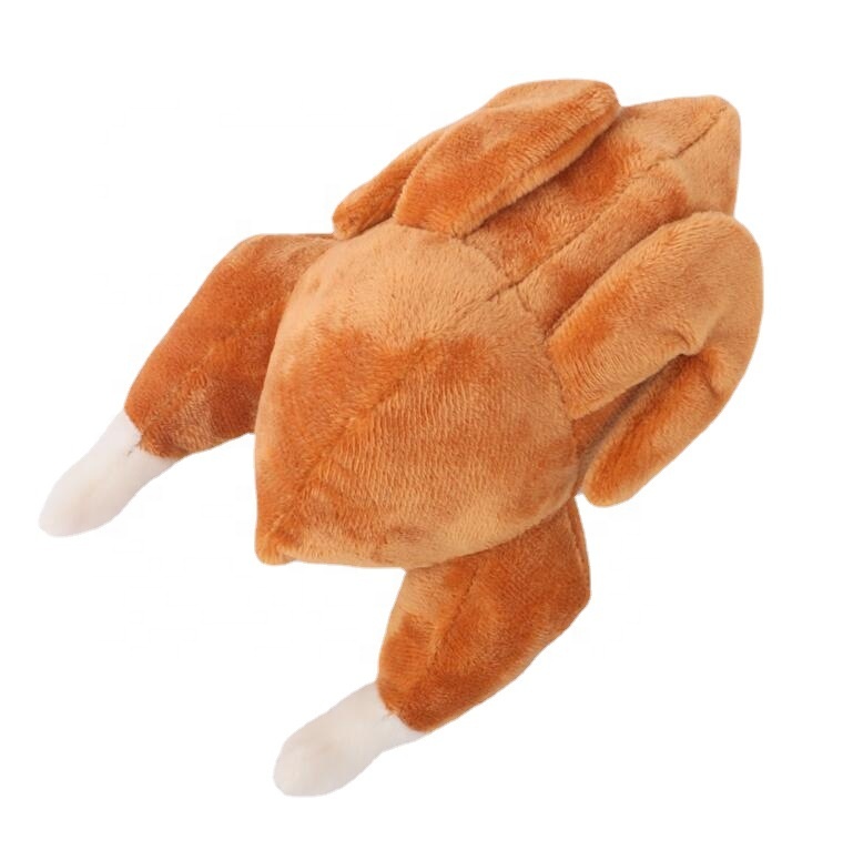 Chicken leg plush squeak chew interactive sound pet dog toys