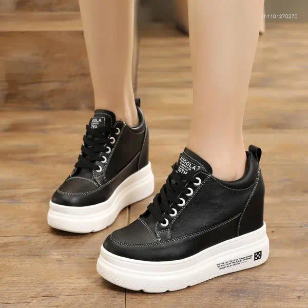 Casual Shoes Womens Sneakers 2024 Fashion Tennis Female Woman-shoes Platform Designer Trainers Wedge Roses Thick Sole Increa
