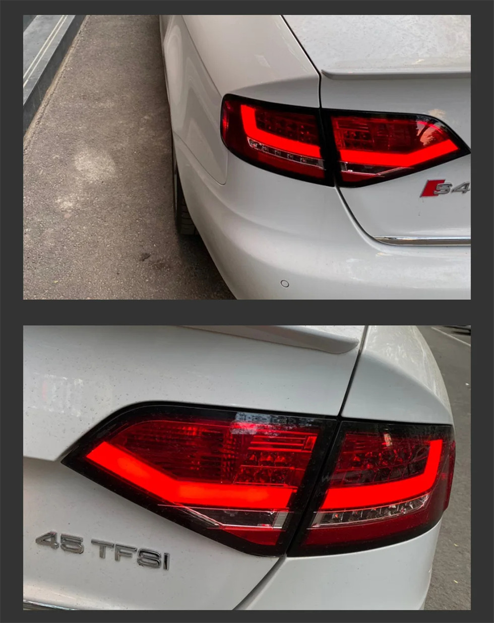 Car Tail Lights for Audi A4 B8 2009-2012 A4L Refit Signal Taillight Rear Lamp Streaming LED Tail Light Assembly