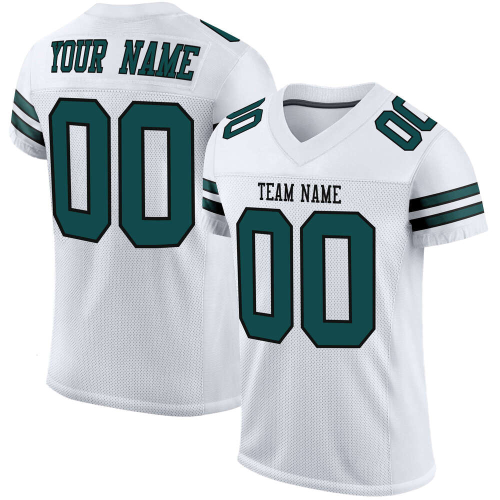 2025 High Quality Custom American White Rugby Jersey Printed Team Name Number Game Training Football Shirt Men/Youth