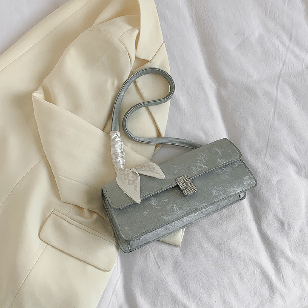 Retro Silk Scarf Lady Shoulder Bag Underarm Bag Casual Commuting Bag Handbag Minimalist Business Women's Bag Banquet Bag