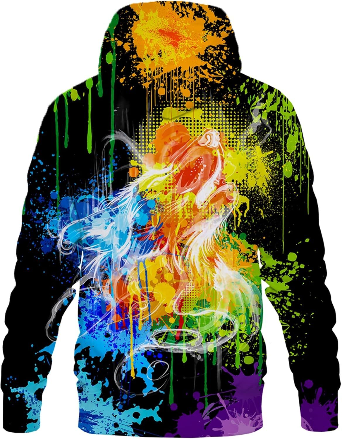 Hoodie for Mens Womens Unisex 3D Printed Hoodies Graphic Pullover Hooded Sweatshirt for Men Women Graphic Fashionable colorful patterns