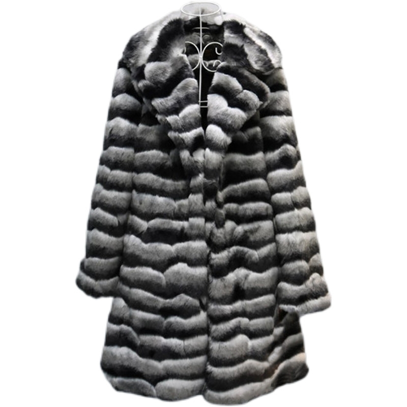 Winter womens fur coat coat mint hair long casual windproof mint top 241107