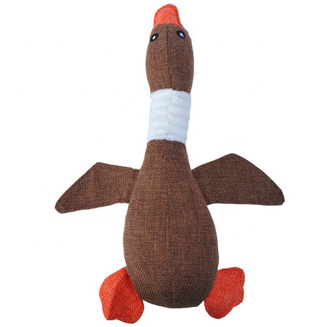 Simulated Duck Dog Toy Whistle Generator Grinding Teeth Cleaning Interactive Linen Pet Dog Toys