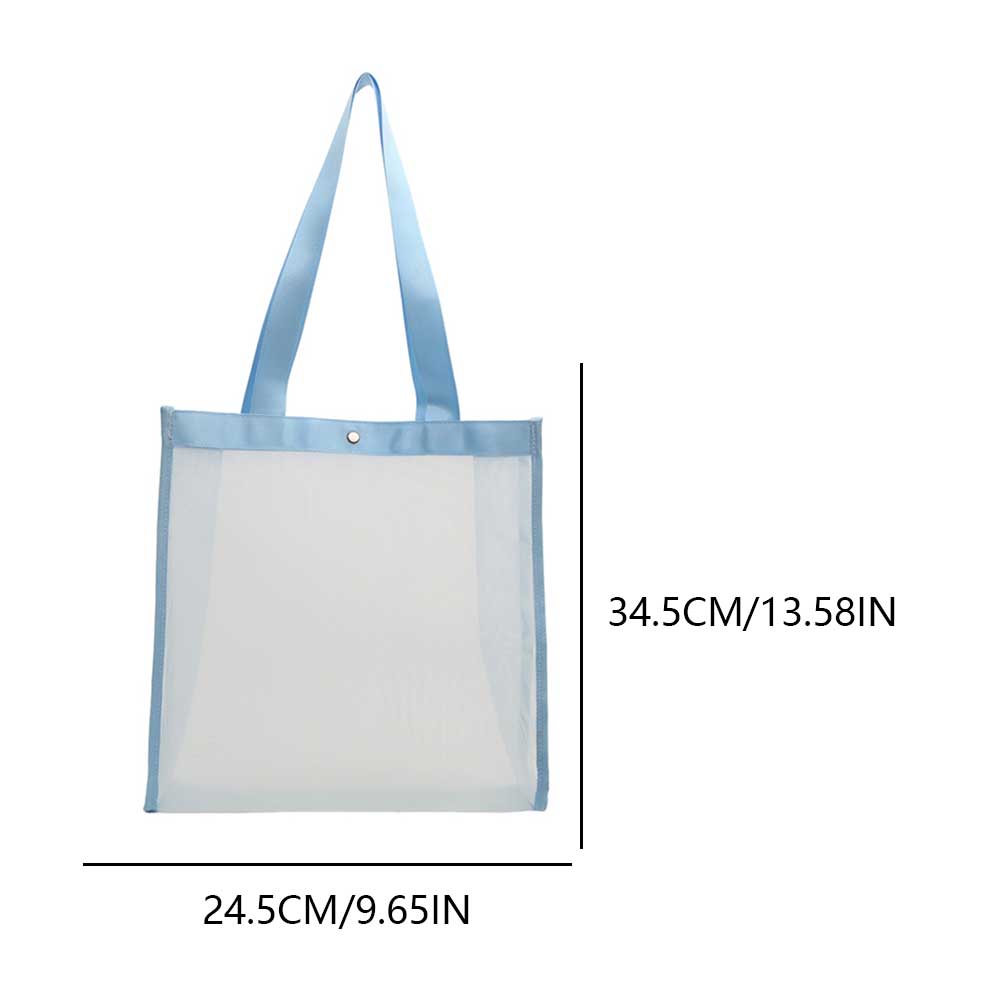 Women Hollow Tote Handbag Large Capacity Shopper Storage Bag Solid Color Simple Shopping Bag for Summer Seaside Trip