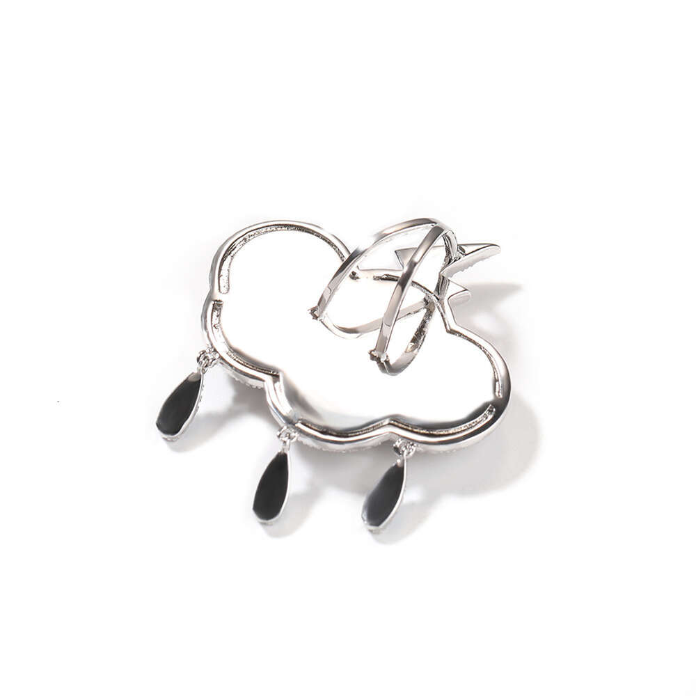 Top Quality Lightning Rain Cloud Pendant Necklace Ancient Cute Jewelry Hip Hop Punk Rock Full Iced Out Diamond Unique Design Cool Style Rapper Jewelry