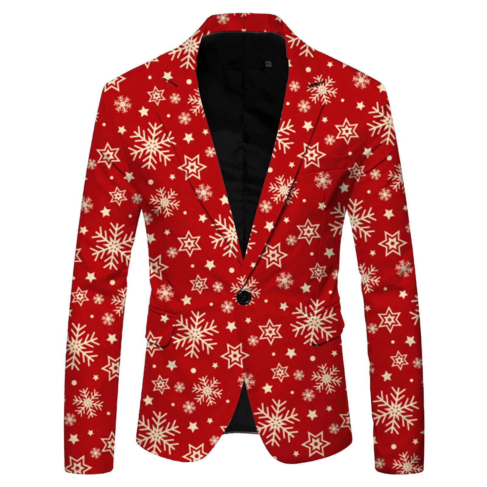 Men Blazer Suit Jacket Christmas Printed Long Sleeve Autumn Xmas Cartoon Pattern Hawaiian Long Sleeve Trendy Chic Blazers Party 241108