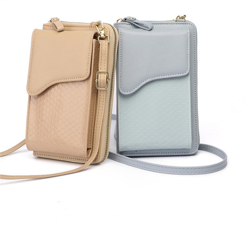 Women Solid Color Mini Shoulder Bag Multifunctional Purse Phone Casual Crossbody