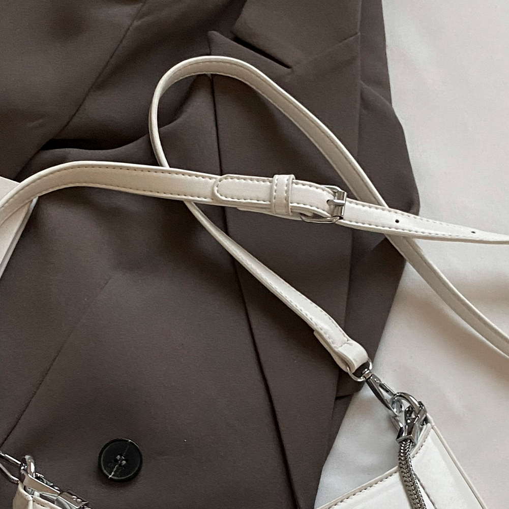 Fashion Bowknot Clutch Tote HandBag PU Leather Underarm Bag Zipper Closure with Chain for Women Work Shopping Travel