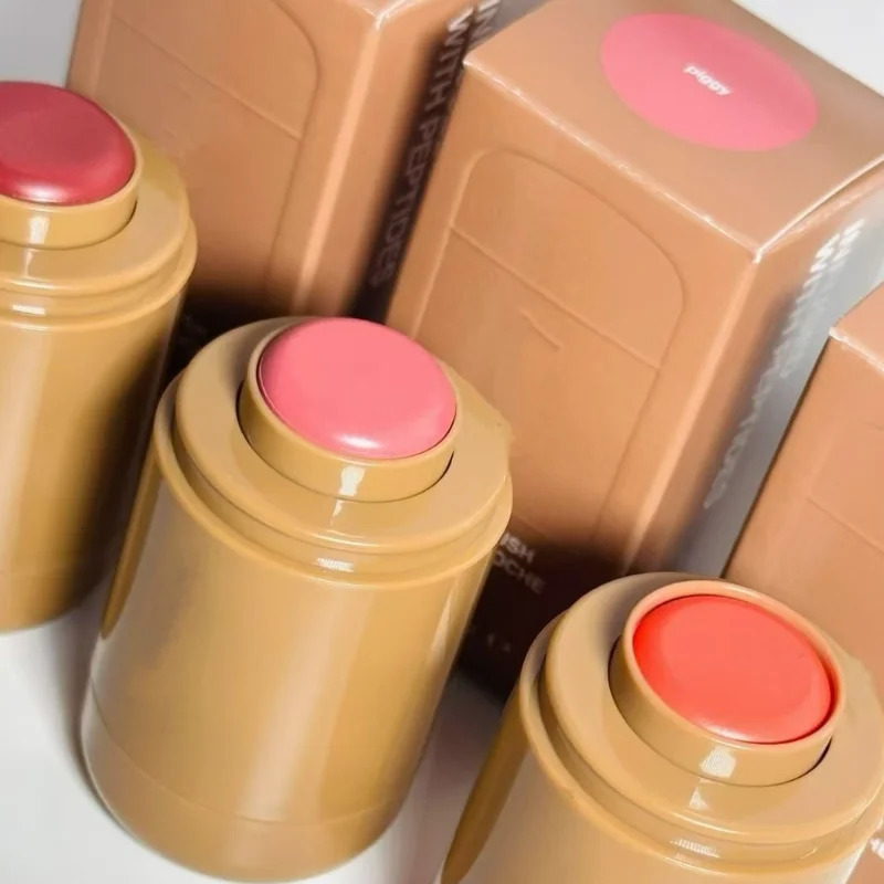 3 in 1 powder blusher stick cheek lip eye makeup pig roast teddy powder blusher waterproof silk shiny matte powder blusher 241107