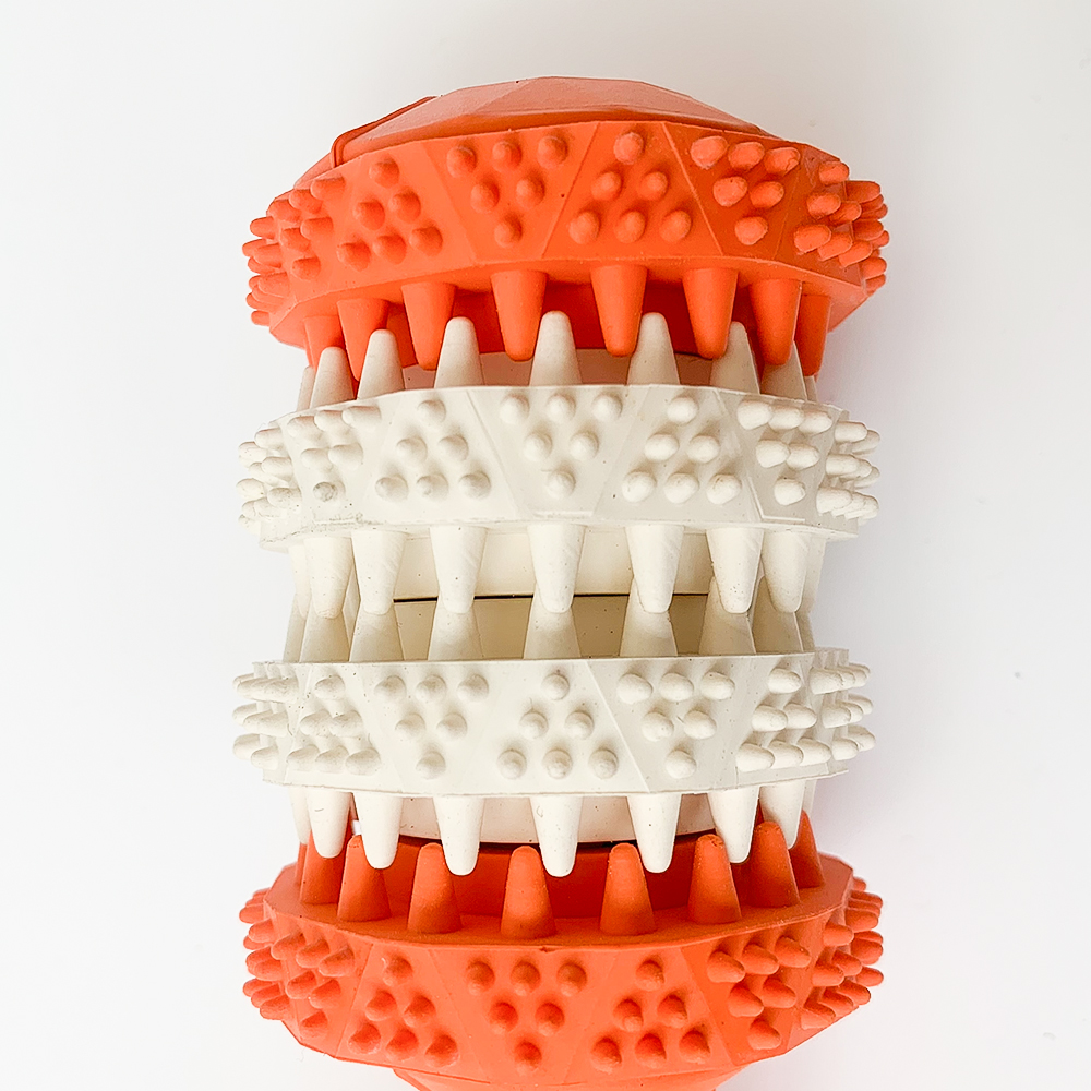 Natural Rubber Interactive Dog Toy Durable Teeth Cleaning Chew
