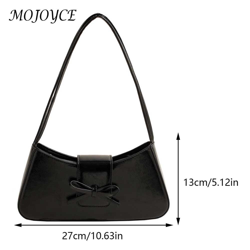 Women Casual Tote Handbag PU Leather Leisure Armpit Handbag Solid Color Travel Underarm Handbag Girls Outdoor Daily Bag