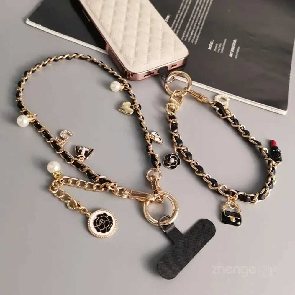 Cell Straps Charms Mobile Lanyard Pickup Carrying Chain Short Wrist Style Phone Universal 5 Litick Strap Small Fragrant Wind Pendant J241108