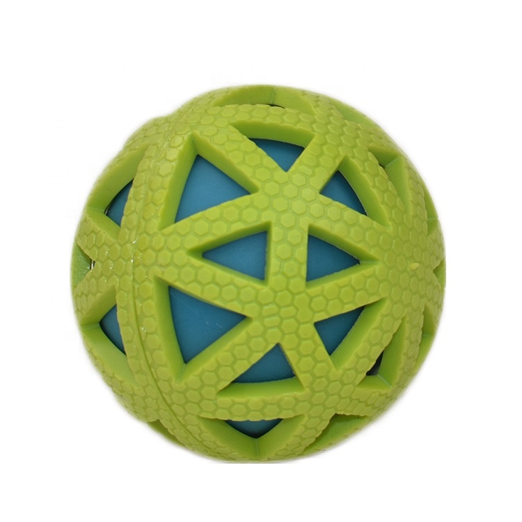 Dog rubber squeaky tooth cleaning ball