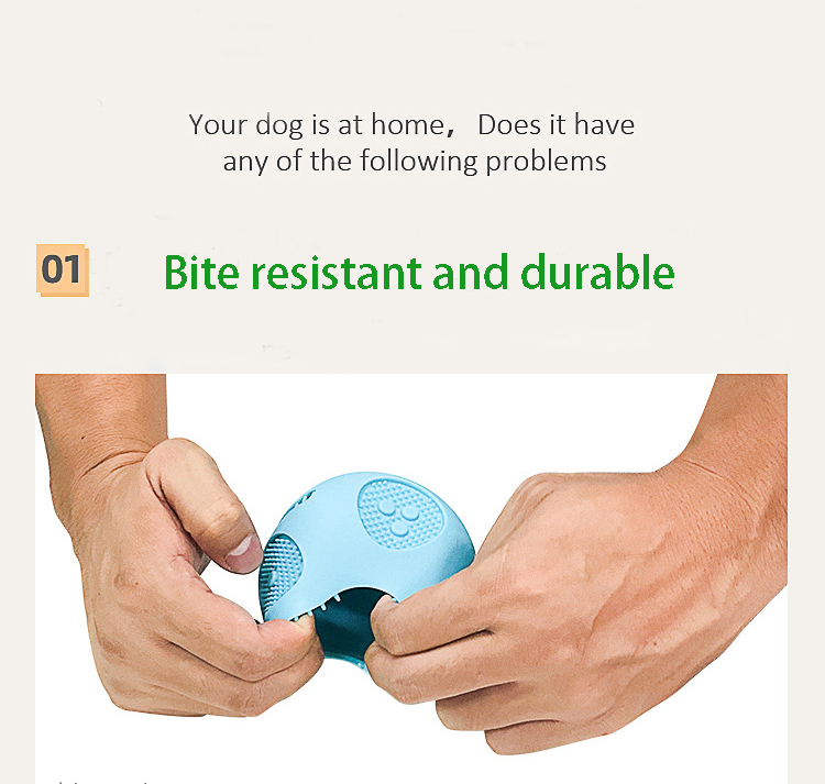 High Quality Toy Ball Food Grade Rubber Cleaning Teeth Nibbling Ball Dog Toy