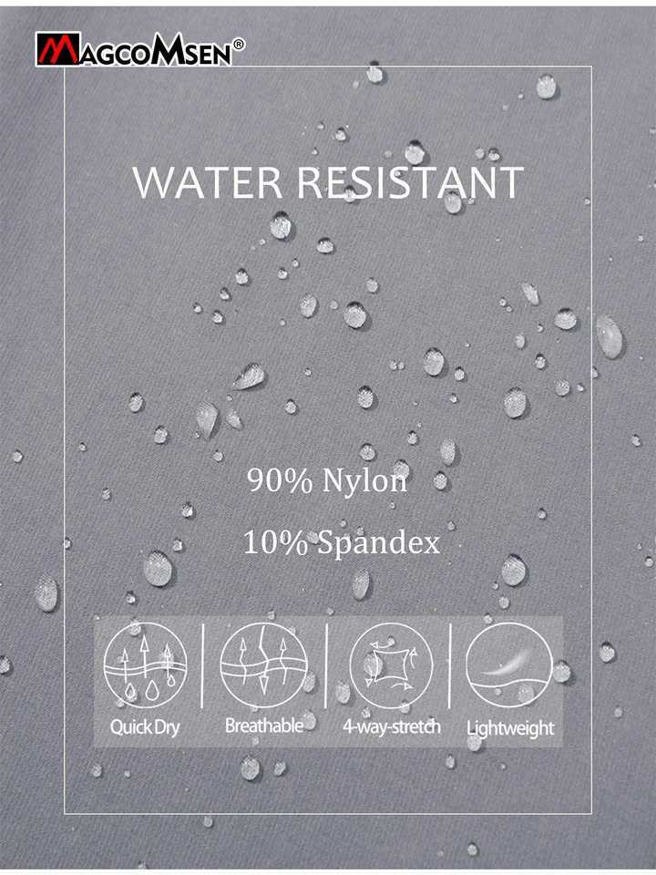 MAGCOMSEN Mens Waterproof Hiking Pants with Multi-pockets Ripstop Hard-wearing Quick Dry Casual Cargo Straight Working Pants LX241107