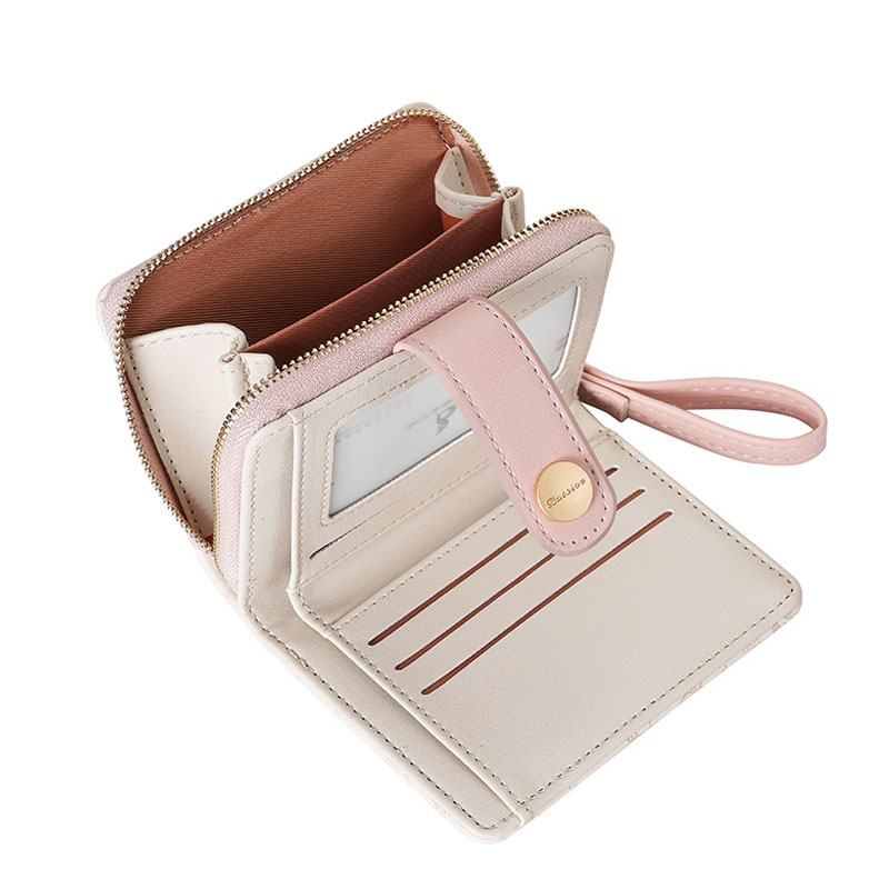 Japanese Cute Girls Wallet Short Student ID Bank Card Holder Money Bag Zipper Wallets For Women Key Storage Purse Coin Purse