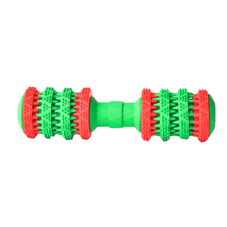 Natural Rubber Interactive Dog Toy Durable Teeth Cleaning Chew