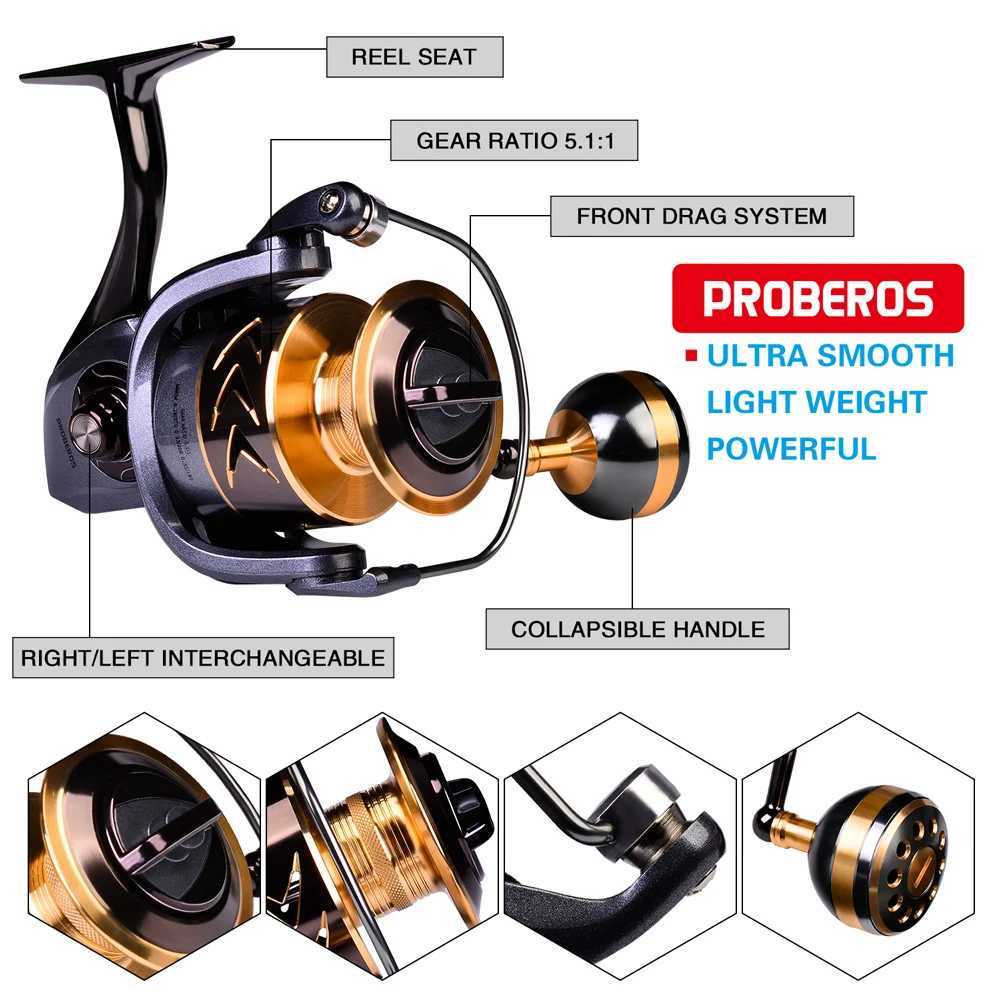 Proberos Caen fiber Tescopic fishing rod and reel combination high-speed rotating reel kit line lure hook bag kit 2.1m 5.1 W241108