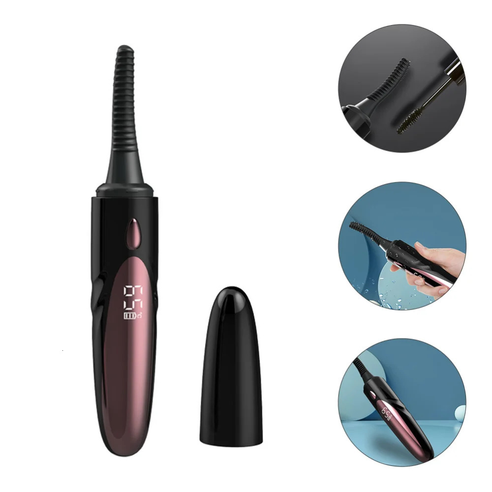 Electric heating eyelash curler eyelash brush long-lasting heating eyelash curler female makeup tool 241107