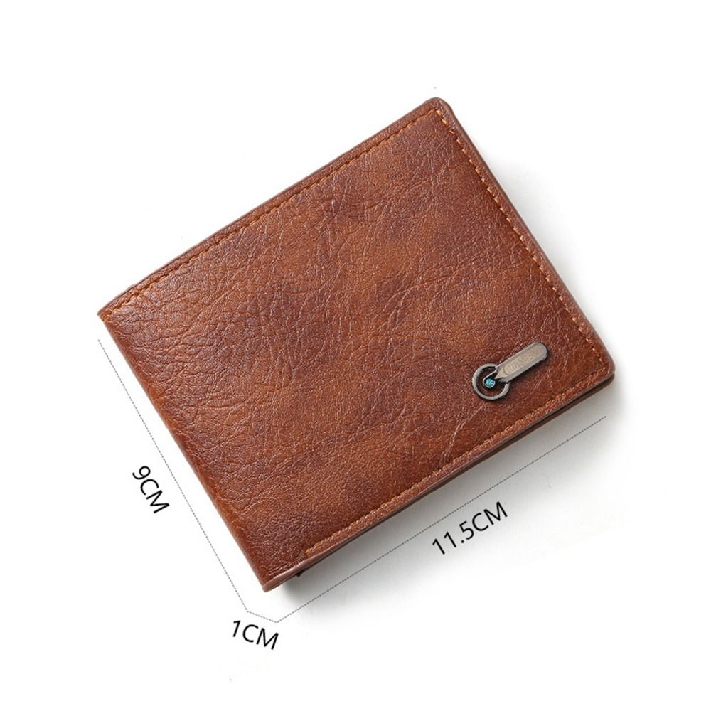 Men Purse Black Coin Wallet Male Business ID Cards Holder PU Leather Multiple Slot Casual Large Capacity Money Bag
