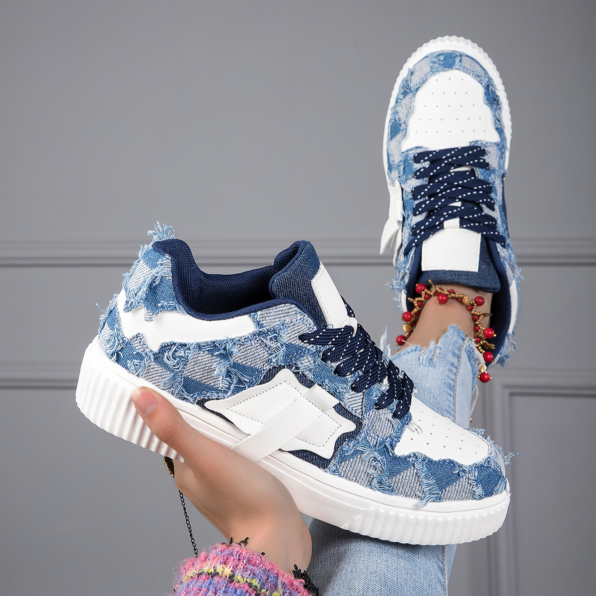 Fashion Men Women Casual Shoes Breathable Wear Resistance Gym Jogging Platform Sneaker