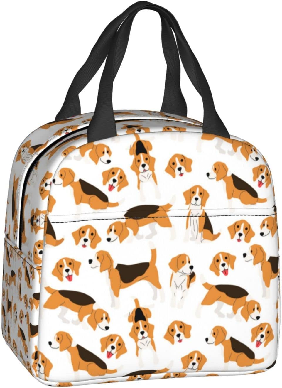 Beagle Dog Lunch Bag Insulated Water-Resistant Tote Bag Reusable Lunch Box for Picnic Travel